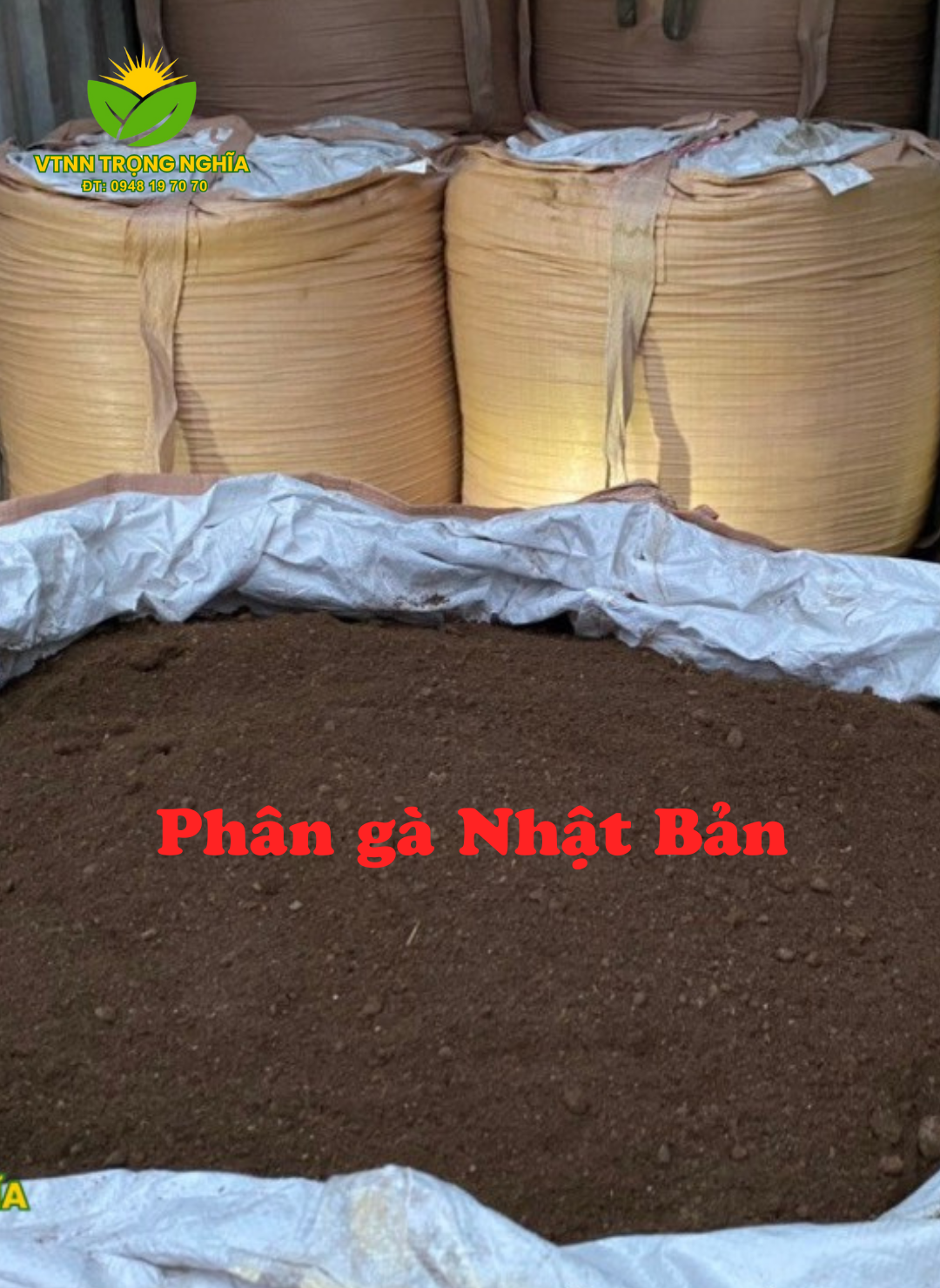 Phân gà hữu cơ vi sinh Nhật Bản | Phân gà bột túi Jumbo 850kg
