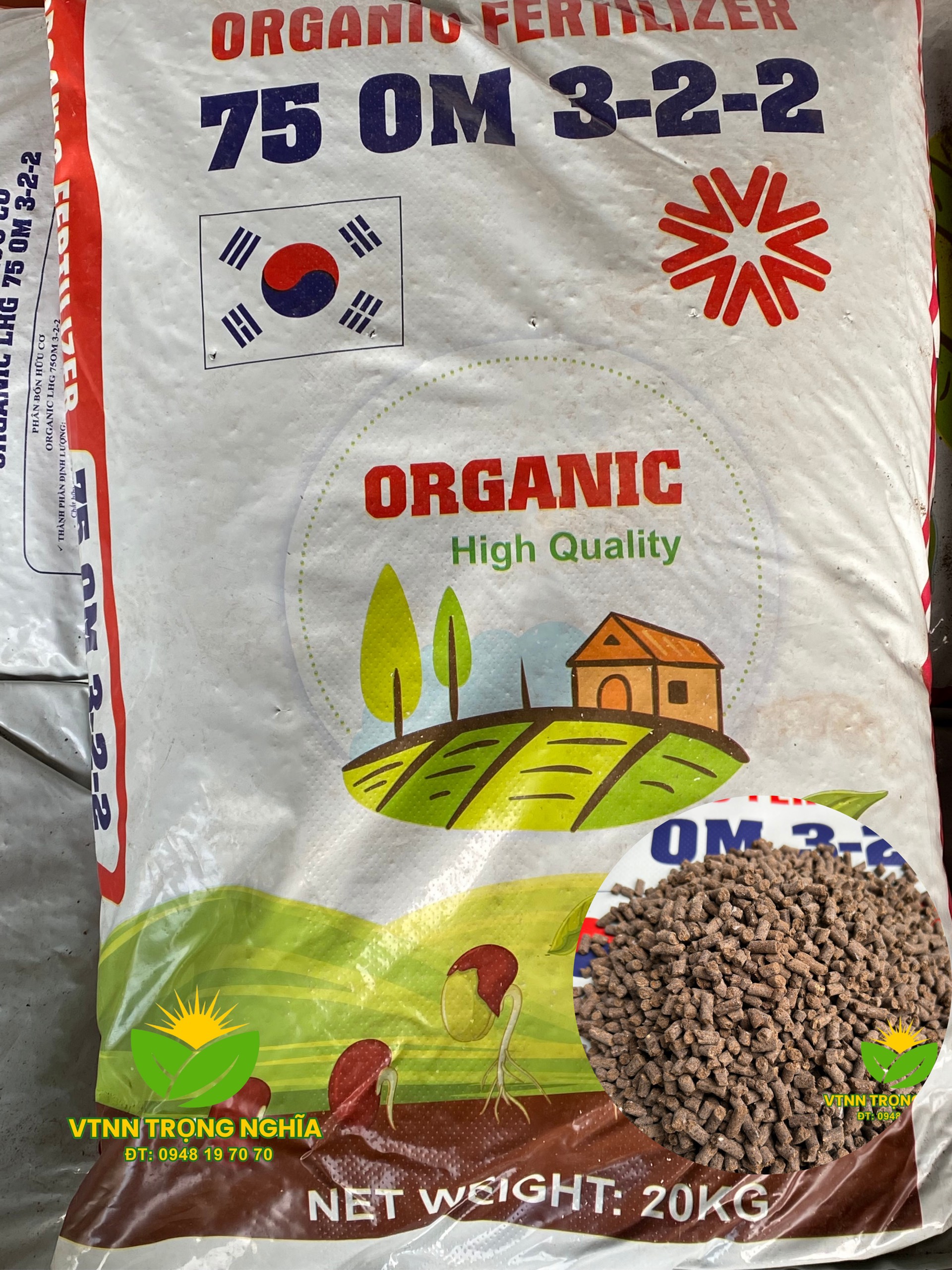Phân hữu cơ Hàn Quốc Dạng viên